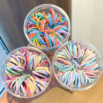 Children's rubber band high elastic hair ring baby durable hair rope good elasticity girl's head tie without hurting hair ponytail hair accessories
