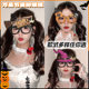 Halloween decoration glasses holiday party pumpkin spider creative mask boy and girl demon dress up photo props