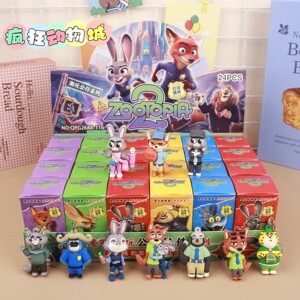 
24 pieces of Zootopia doll blind box rabbit police officer Judy Nick fox Nick elementary school student small gift blind box