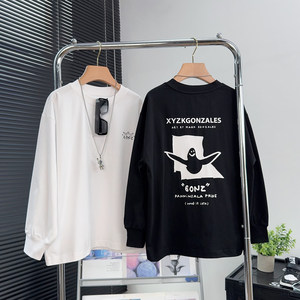 
Branded children's clothing for older children, long-sleeved T-shirts, autumn boys' quick-drying tops, teenagers and children's casual bottoming shirts