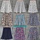 Summer small fresh cotton silk skirt comfortable and cool middle -aged skirt artificial cotton floral dance skirt A -line skirt
