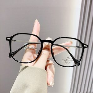 
New fashion large frame HD anti-blue light reading glasses ins for women without makeup and can be equipped with myopia frame glasses wholesale