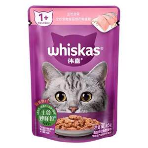 
Wei Jia Miao Xian Bao wet food bag for kittens 85g adult cat ocean fish flavor tuna flavor main food companion meal bag soft bag