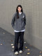 AHCN (Ambition of Abundance) American retro badge atmosphere hooded sweater cardigan autumn and winter sweater jacket