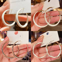 Elegant Hoop Earrings, Simple and Sophisticated Stud Earrings for Women, Versatile Trendy Hoop Earrings, New Style for 2025