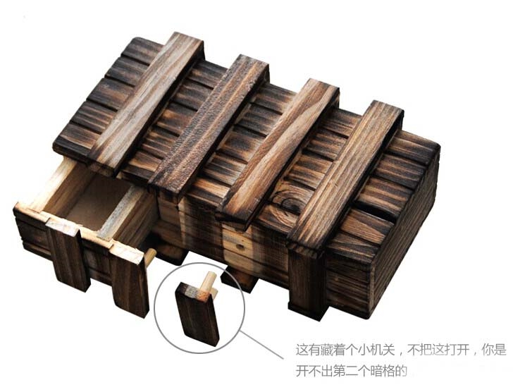 魔法の箱 木製パズル - ルーバンロック宝箱