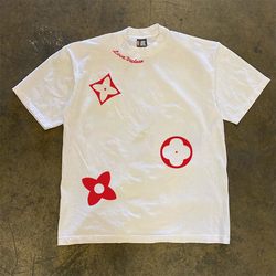 Overseas Order Surplus ~ Counter Withdrawal of Foreign Trade Pure Cotton Printed Design T-Shirt, Oversized Trendy Casual Style