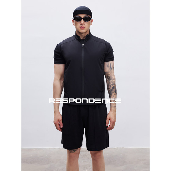 
RESPONDENCE summer lightweight vest outdoor hiking leisure sports fitness zipper vest for men