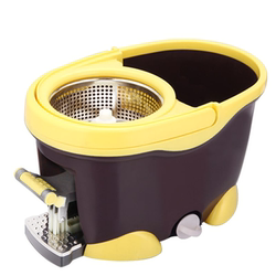 Rotating Mop for Home Use, Dual-Drive Mop Bucket, Hands-Free Washing, Lazy Mop Bucket, Single Bucket Without Mop Head