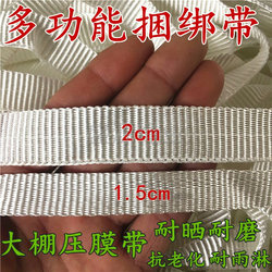 Rope Binding Rope, Wear-Resistant Binding Strap, Greenhouse Film Pressing Rope, Film Pressing Strap, White Nylon Rope, Wide Rope, Flat Strap Rope
