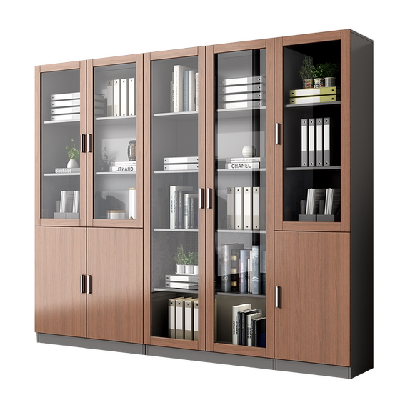
File cabinet Information cabinet Office file cabinet Office cabinet Storage cabinet Wooden combination bookcase Glass door furniture