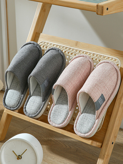 TELLW Linen Flax Suction Slippers For Men & Women | Odor-Proof Breathable Indoor House Slippers, Couples Slippers - View #9