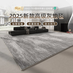 Carpet for Living Room 2025 New Model Light Luxury High-End Gray Bedroom Floor Mat Home Sofa Washable Wipeable Waterproof Stain-Resistant