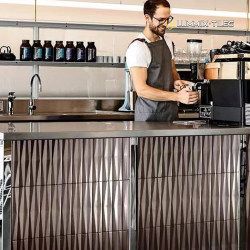 Black metal glazed tiles handmade tiles restaurant hotel aisle bar table cafe bathroom diamond wall tiles