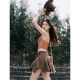 Dream horse retro short skirt suede skirt female hot girl irregular a-line short skirt millennium pure summer