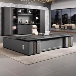 Office Ceo Desk Boss Desk and Chair Combination Modern Light Luxury High-End Manager Desk Commercial Executive Desk Office Furniture