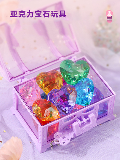 女の子のための宝石宝箱 - アクリルクリスタルプリンセストイ