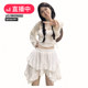 Korean style large-size summer sweet style elastic waist lace irregular cake skirt versatile age-reducing short skirt skirt women