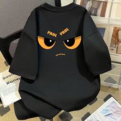 Retro Couple Style ins Round Neck Short-Sleeved T-Shirt for Men and Women, Summer Street Fashion Brand Loose Oversize Tops