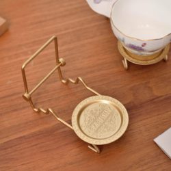 European-Style Retro Coffee Cup Holder, Cup Display Stand, Foldable Display Ornament, Ceramic Cup and Plate Companion, Vintage