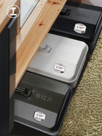 熟練労働者 小型金属工具箱 - ハードウェア収納ボックス