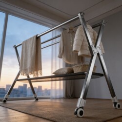 Folding Clothes Drying Rack for Home Use on the Balcony, a Magic Tool for Drying Quilts, Suitable for Both Indoor and Outdoor Use, for Hanging Clothes and Socks