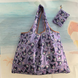 Large Cartoon-Style Single-Shoulder Travel Foldable Eco-Friendly Bag, Large-Capacity Tote Supermarket Portable Bag, Grocery Shopping Bag