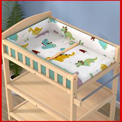 Solid Wood Diaper Changing Table, Baby Care Table, Newborn Multifunctional Bathing Table, Bb Massage Table, Cotton Cushion, Protective Cover