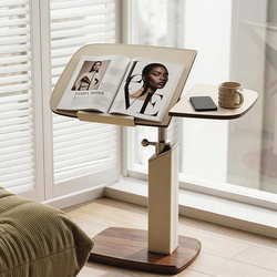 Sofa Side Table, Movable Balcony Flip-Over Coffee Table, Small Table for Home Use, Bedroom Lift-Up Bedside Table, Rotating Computer Desk