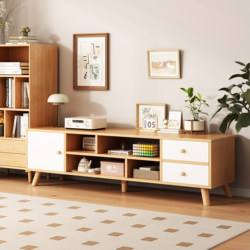 Tv Cabinet for Living Room, 2026 New Model, Nordic Style, Floor-Standing Storage Integrated, Simple Tv Cabinet for Small Apartments