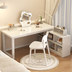 Solid Wood Core Desk Bookshelf Integrated Table Student Home Writing Desk Bedroom Girls' Dressing Table Corner Computer Desk