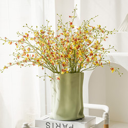 Ins style artificial flower bouquet dancing orchid living room flower arrangement home dining table decoration dried flower silk flower display
