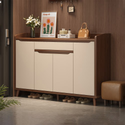 Solid Wood Shoe Cabinet for Home Entrance, Indoor Storage Cabinet, Integrated Wall-Mounted 2026 New Model, High-End Shoe Rack