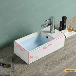 Small Countertop Washbasin, Small Ceramic Washbasin, Balcony Household Narrow Long Basin 500×250mm