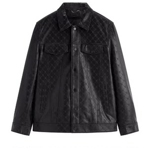 （鸟）秋冬男士老花绵羊皮皮衣翻领真皮羽绒内胆保暖外套厚C4F03