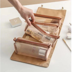 New Detachable Super Popular Cosmetic Bag for Women, Large Capacity Cosmetic Storage Bag, Portable Travel Makeup Bag