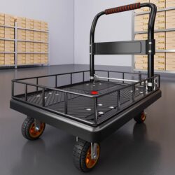 Portable Foldable Handcart for Home Use, Parcel Delivery, Warehouse, Workshop, and Flatbed Transport