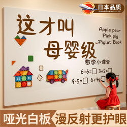 Japanese Quality Matte Whiteboard Wall Stickers for Children's Home Teaching, Erasable Magnetic Writing Board Wall Stickers, Graffiti Soft Blackboard, Removable Without Damaging the Wall, Office Drawing Whiteboard Display Board