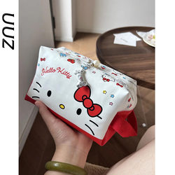 Hello Kitty Makeup Bag, Cute 2026 New Model, Large Capacity Travel Portable Storage Bag, Hand-Held Toiletry Bag