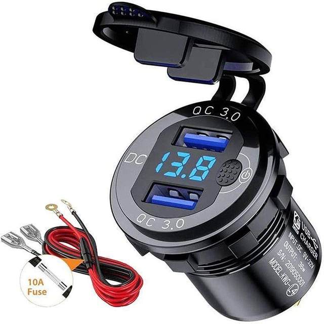 Scooter car universal car mobile phone charger 12V-24V waterproof fast ...