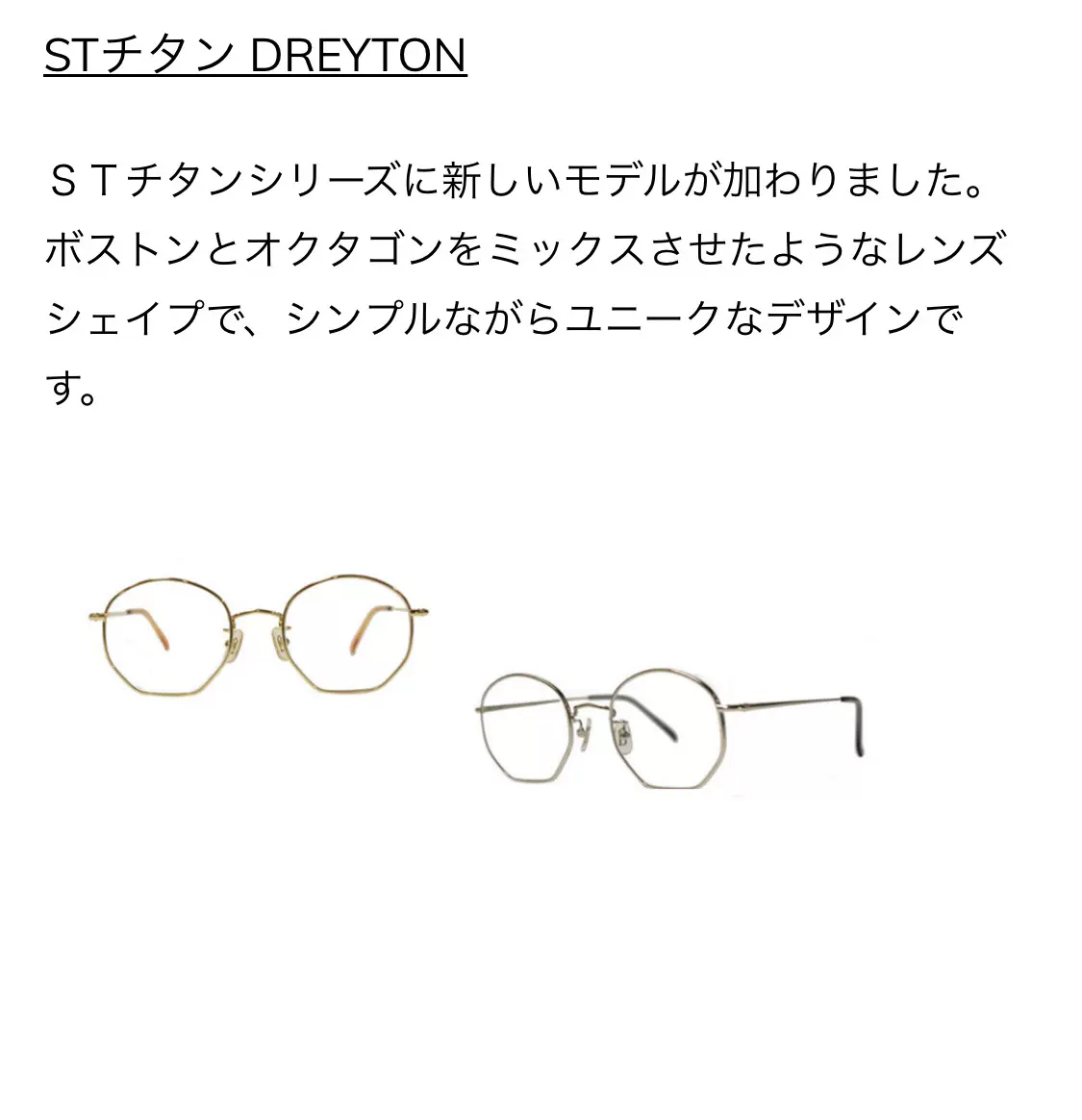 白山眼鏡 ST TITAN DREYTON - 小物