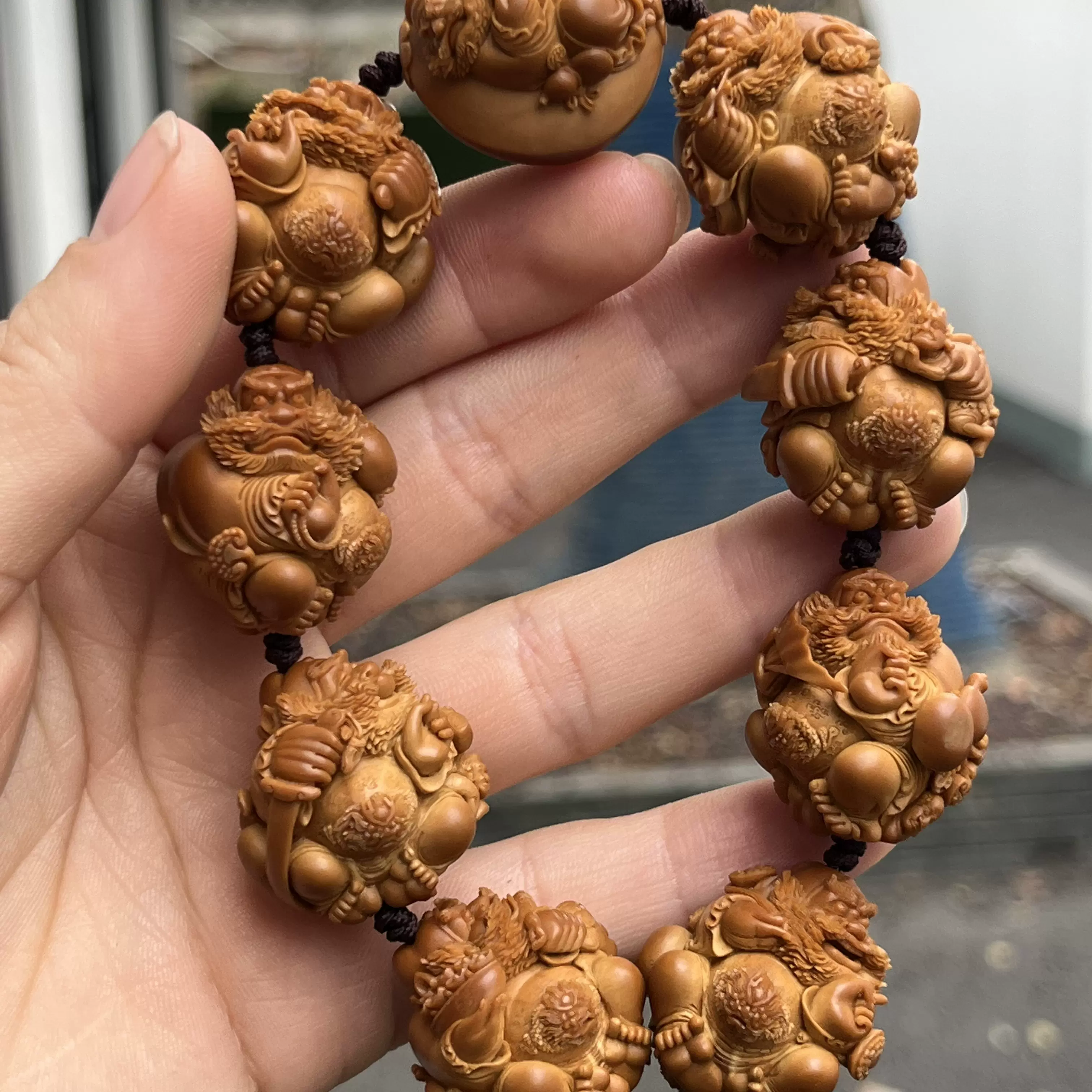 妙女本工大师纯手工核雕文玩橄榄核雕刻八大钟馗