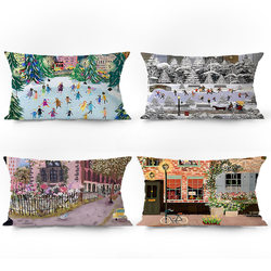 Niche Artistic Atmosphere Rectangular Velvet Double-Sided Throw Pillow Sofa Decorative Cushion Cover Car Lumbar Pillow Headboard Cushion