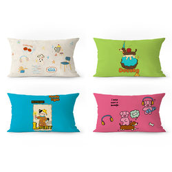 Scandinavian Style Childhood Series Rectangular Pillow Sofa Decorative Cushion Cover Living Room Home Lumbar Pillow Bedside Pillow Cushion