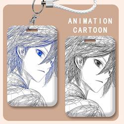 Line Art Xiao Yan from Dou Po Cang Qiong Student Card Holder Campus Meal Card Bus Card Access Card Id Protection Cover with Lanyard