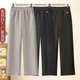 2025 new high-waist elastic waist loose casual large-size trousers for middle-aged and elderly people