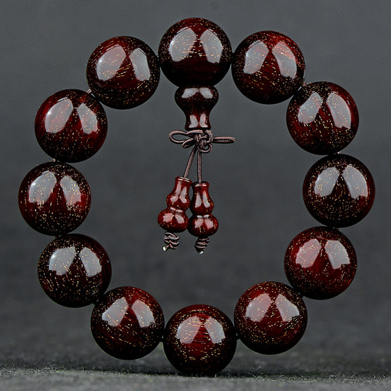 
Buddha beads, rosewood bracelet, male Venus, rosewood, gold wire, nanmu literary play, Pixiu bracelet, rosary beads