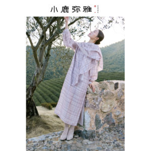 
Xiaolu Miya <Chun Fu> original design Tencel linen shawl style improved cheongsam dress spring