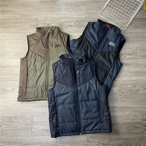 
Foreign trade order! New autumn and winter style plus velvet cotton windproof stand collar thermal vest for men