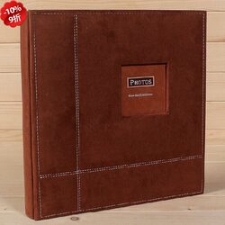 Guangmei High-End Suede Fabric 40 Pages 80 Sides DIY Adhesive Photo Album 12inch Adhesive-Type Family Handmade Photo Album